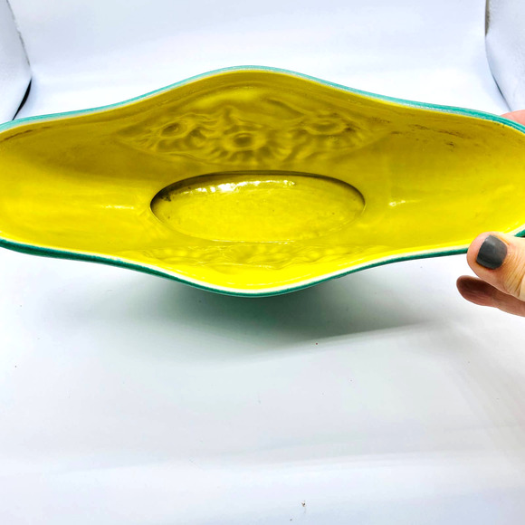 Red Wing B2016 Tropicana Belle Kogan Green /Yellow Embossed Sunflower Planter - Picture 7 of 12